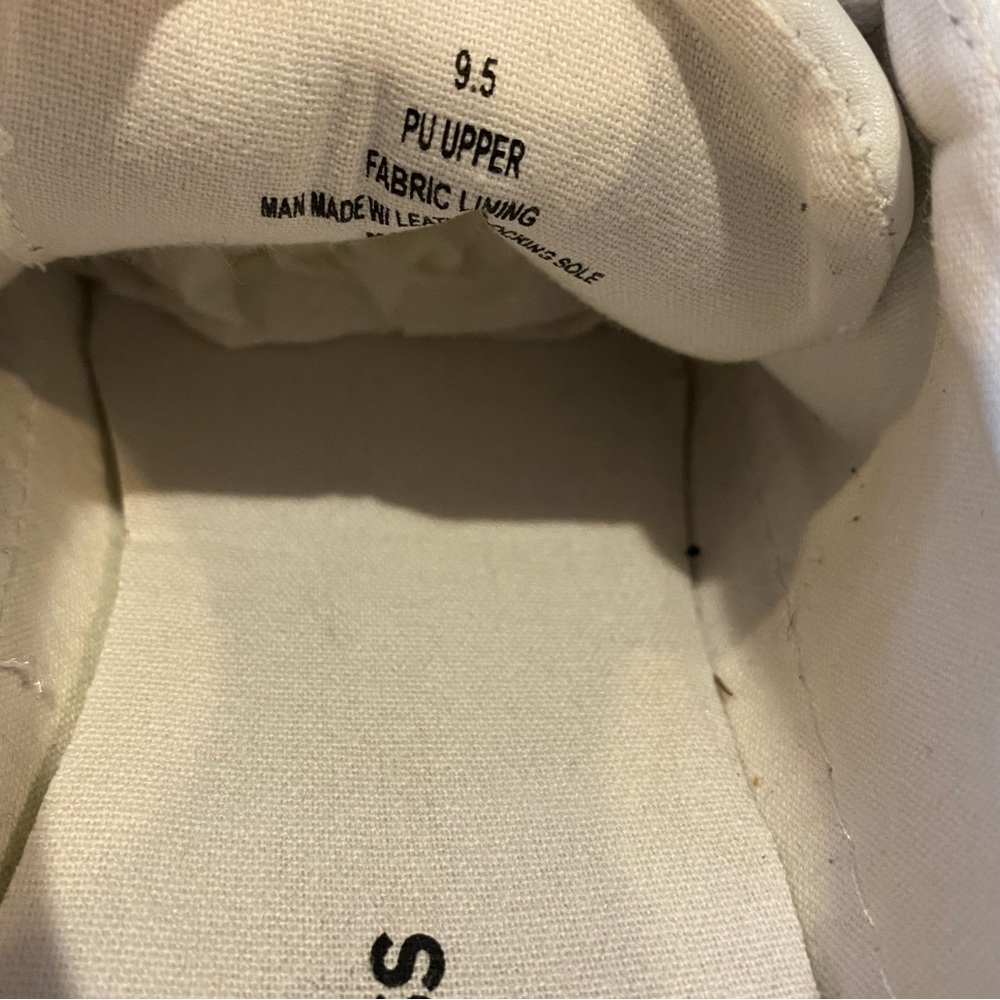 Express Shoes Mens Comfort Sneakers White Faux Leather Lace Up Low Top Size 9.5 - Picture 12 of 12